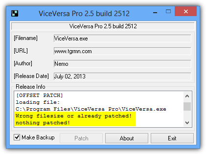 viceversa pro long file names